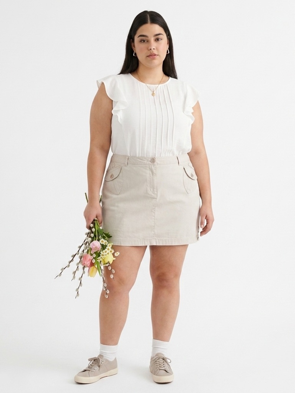 Pennington’s Tan Skorts Mini Skirt Size 4x